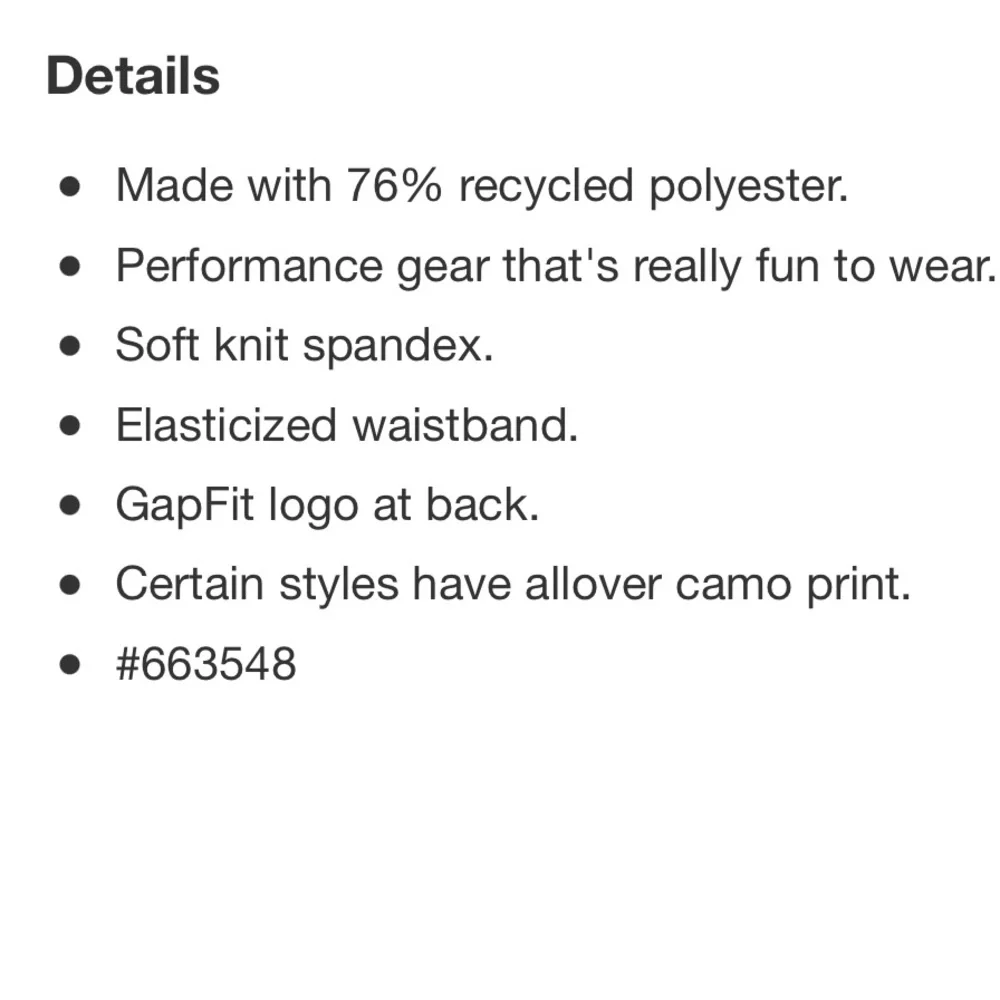 NWT GapFit Teen‎ Recycled High Waisted Green Camo Biker Shorts
